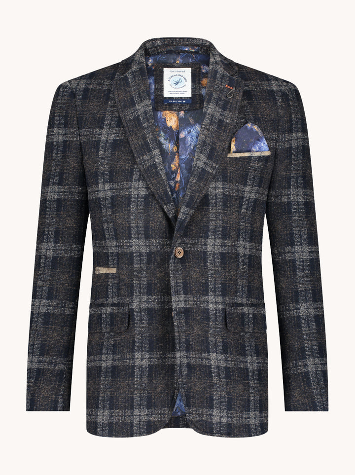 Blazer aus Wolle mit Karomuster