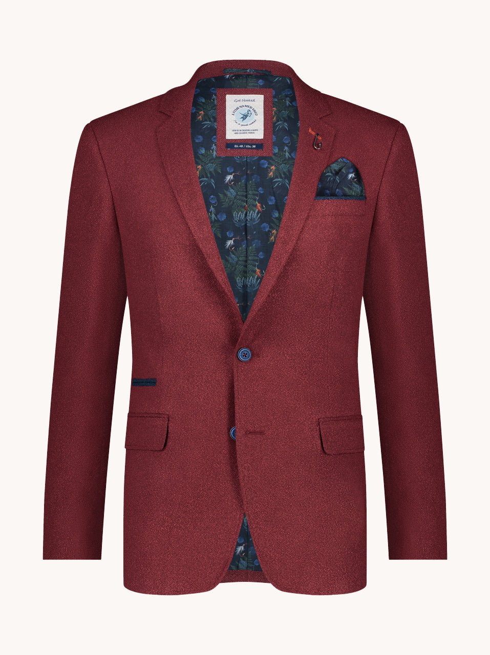 Blazer geweven melange