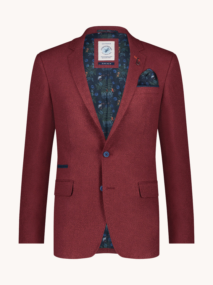 Blazer geweven melange