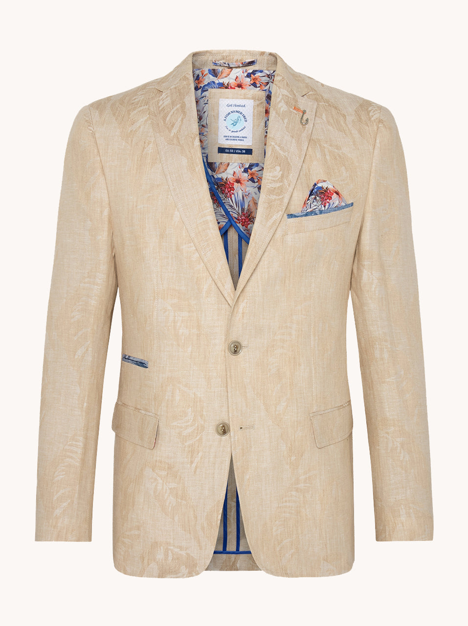 Blazer linen leaf