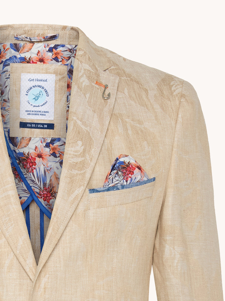 Blazer linen leaf