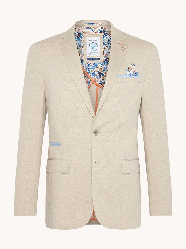 Blazer melange pique