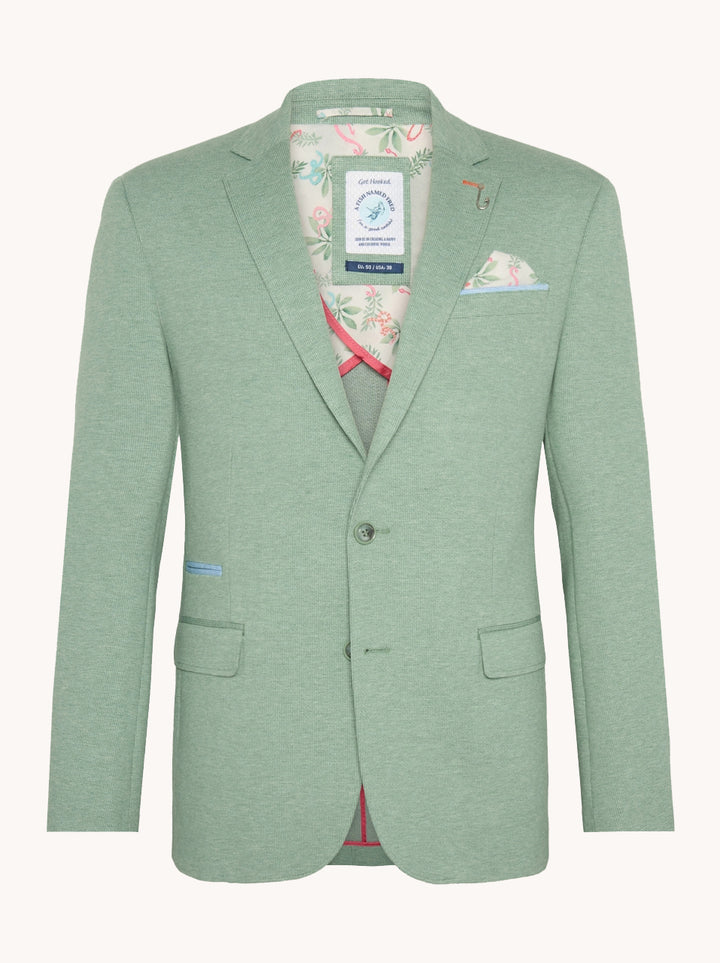 Blazer melange pique