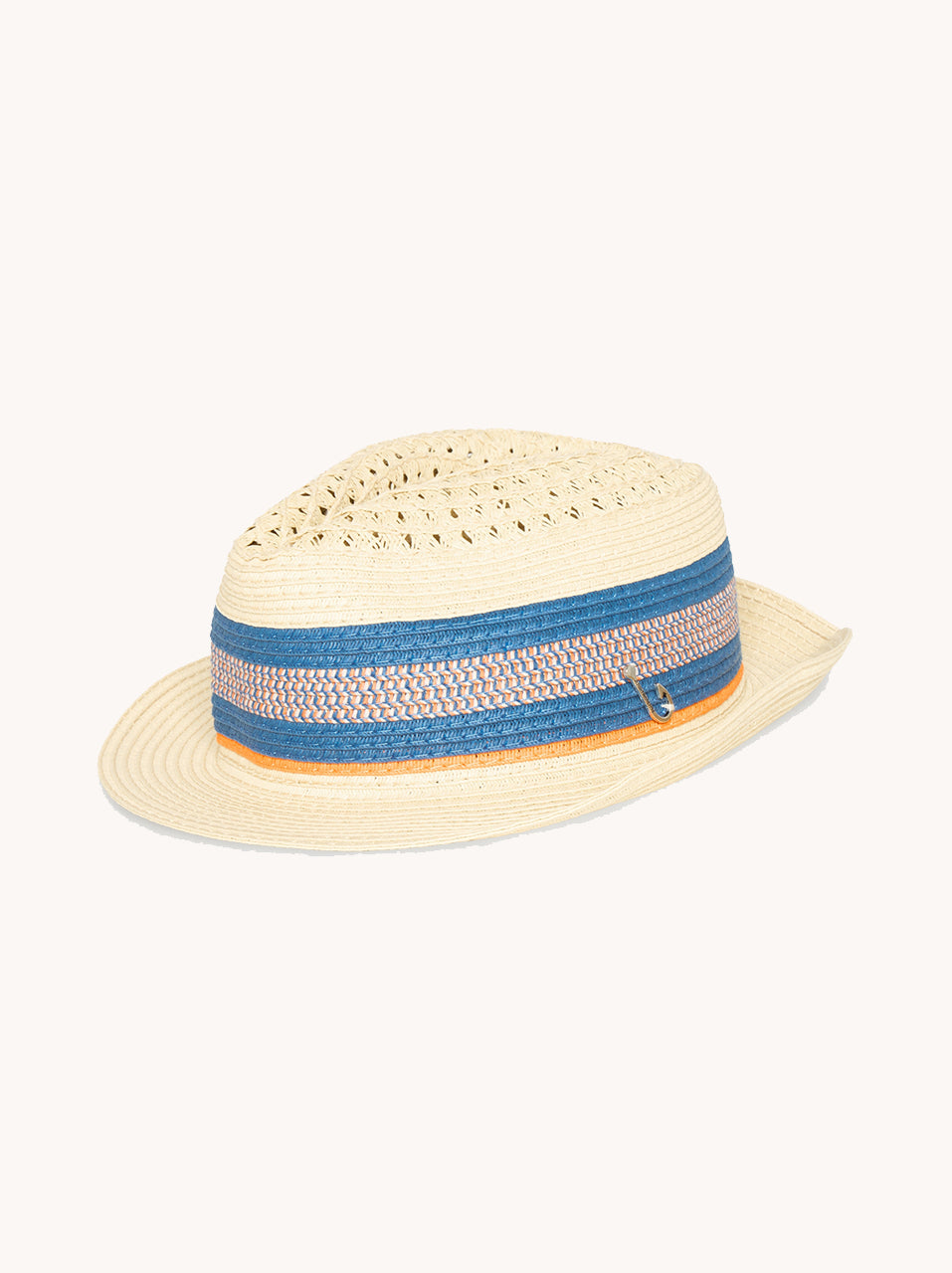 Straw hat multi stripe