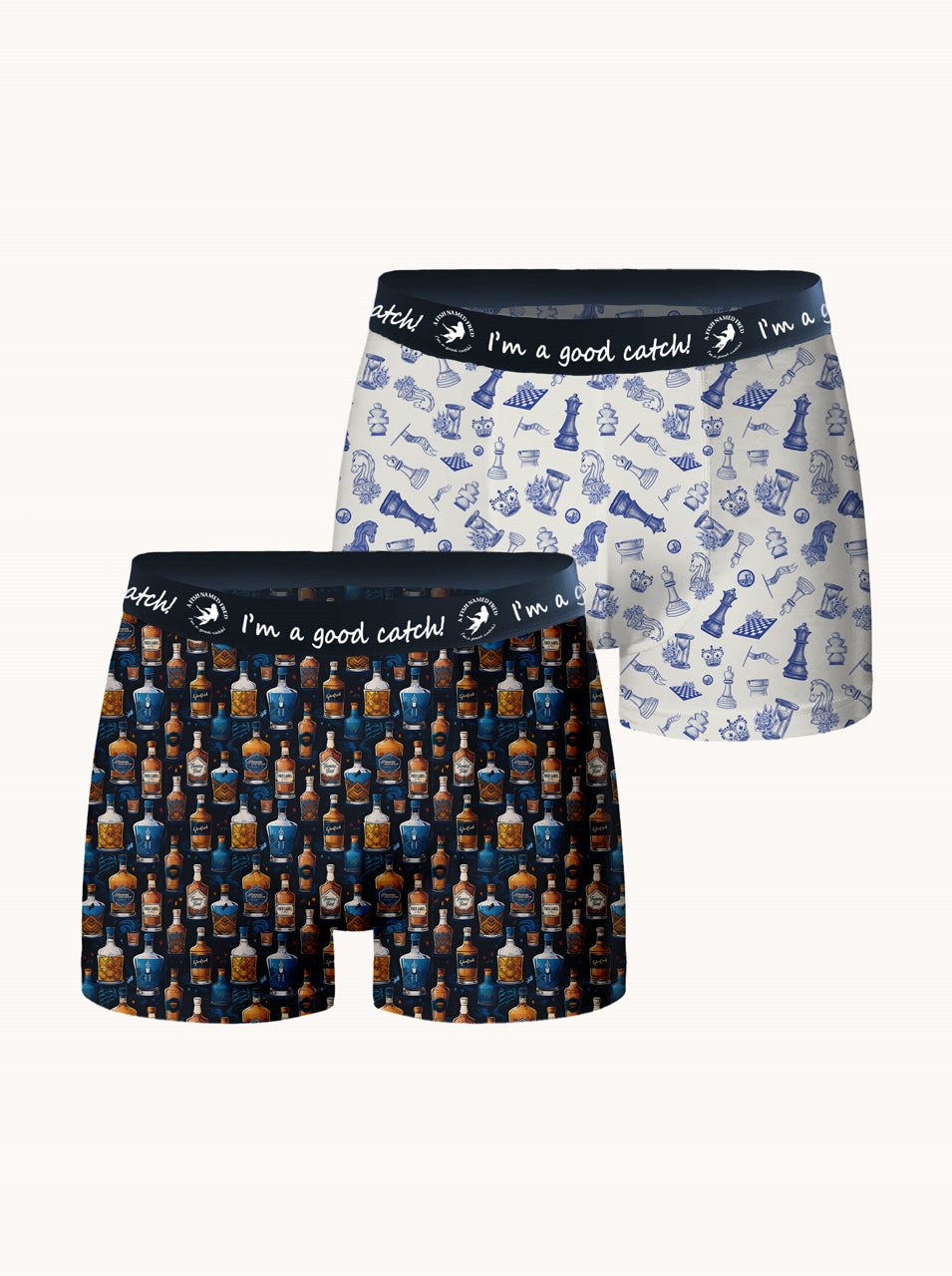 Boxer 2-pack schaak & drankflessen