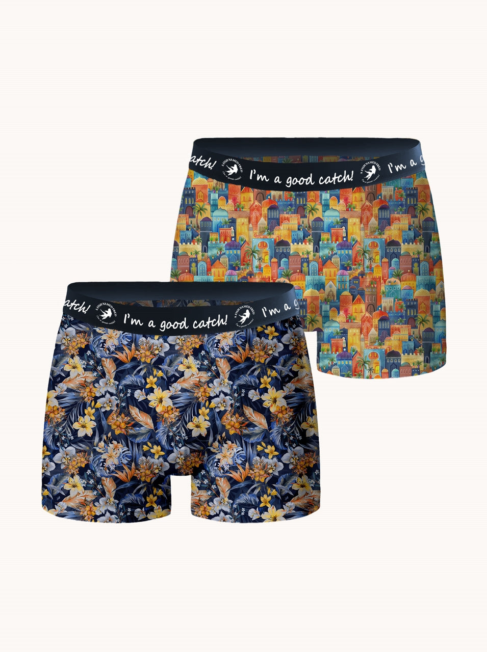 2Pack boxers floral houses