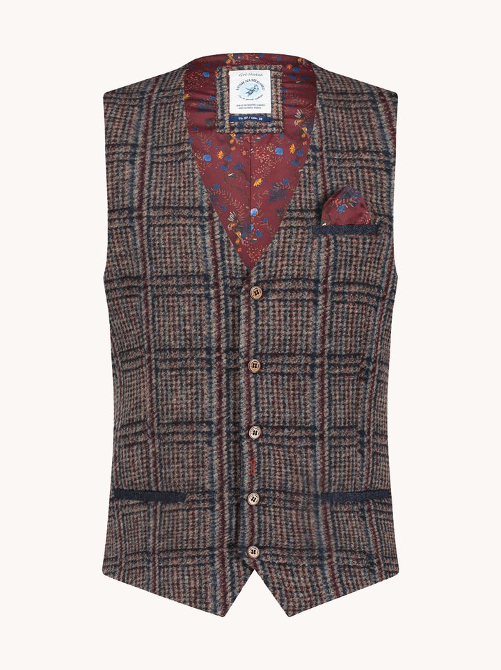 Waistcoat wool small check