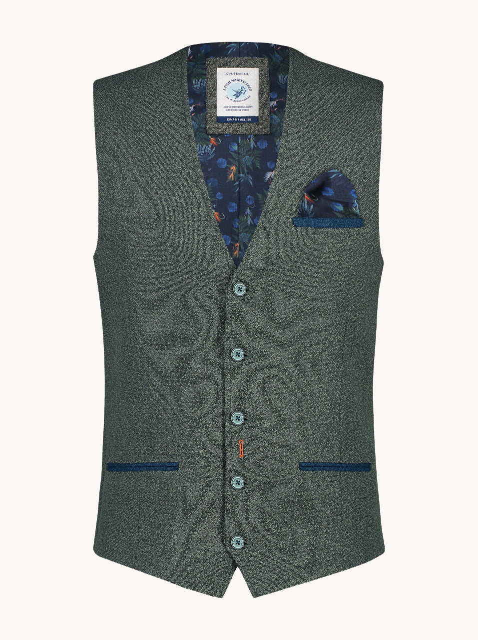 Waistcoat woven melange