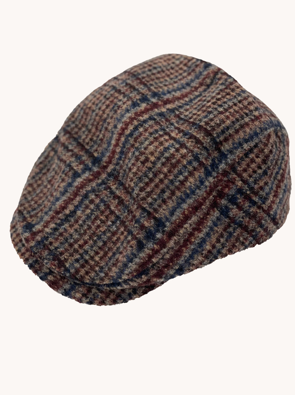 Flat cap wool check