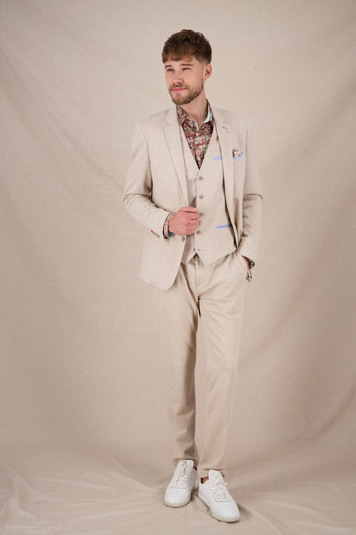 Blazer melange pique