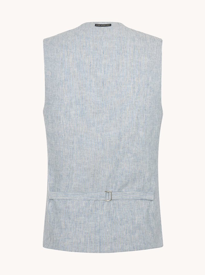 Waistcoat linen stripe