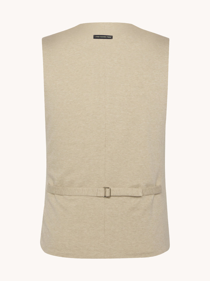 Waistcoat melange pique