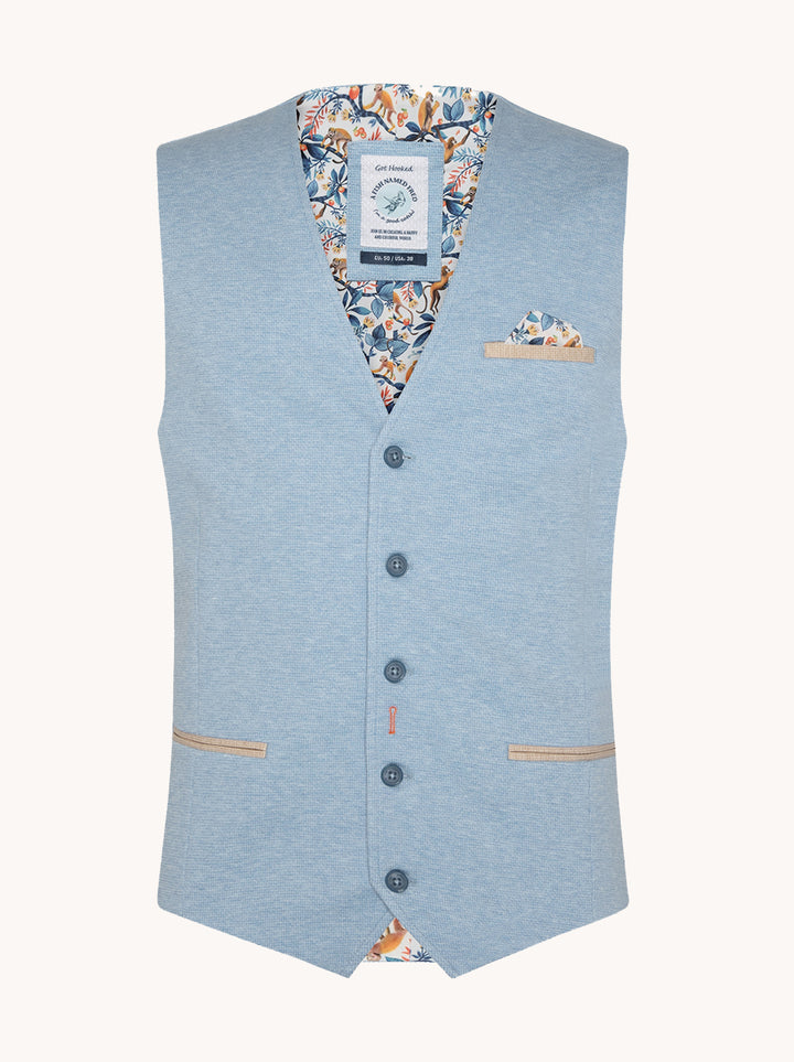 Waistcoat melange pique