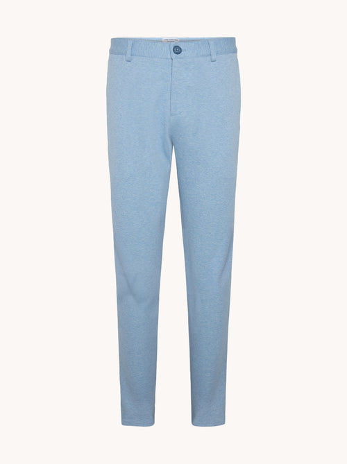 A fish named Fred - Pantalon melange pique - Light blue formal men's pants with slim fit and subtle texture from A Fish Named Fred premium mens fashion collection.