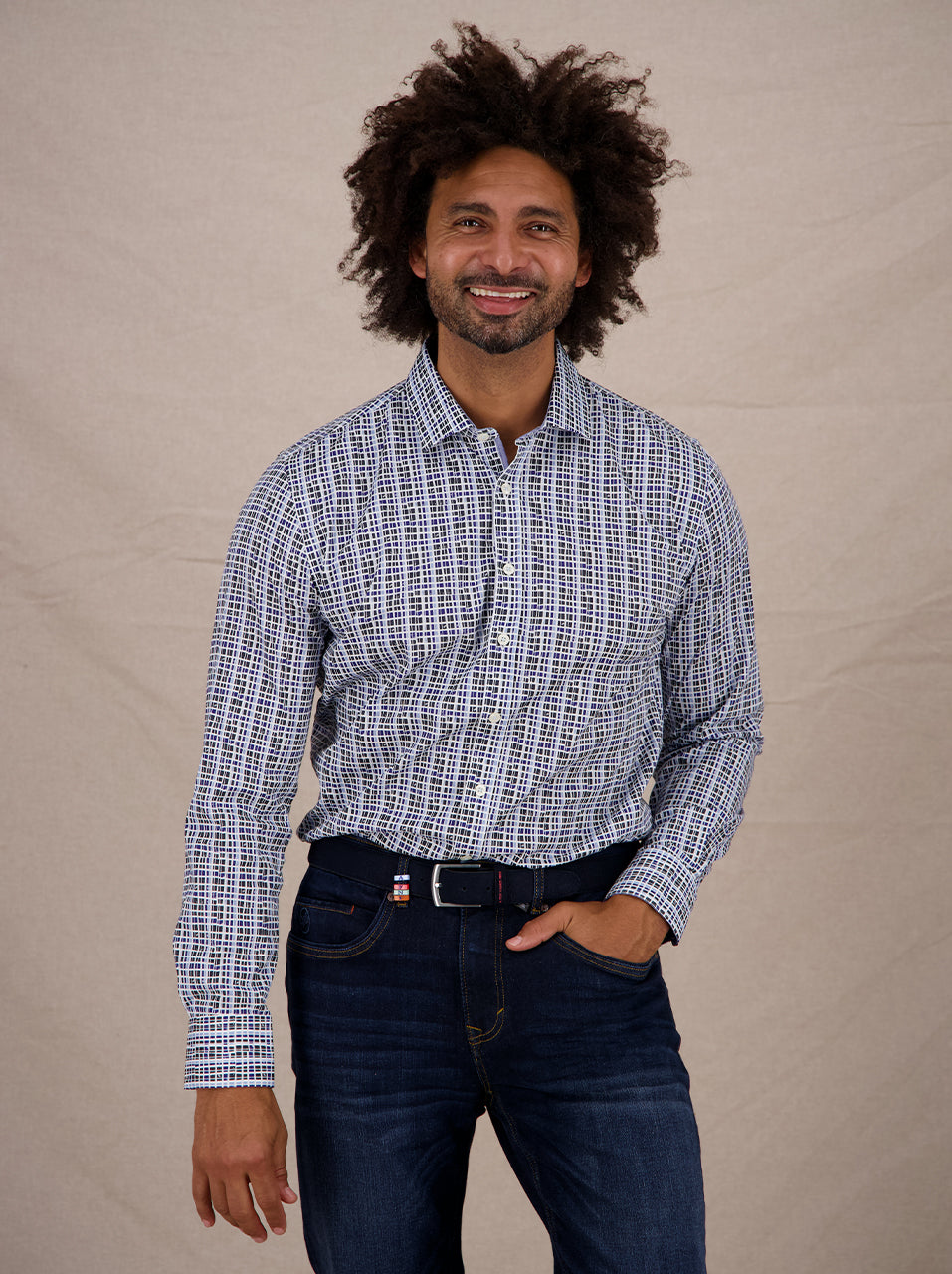 Overhemd Uneven Check