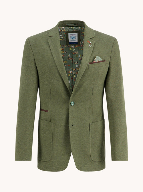 Blazer structure pique
