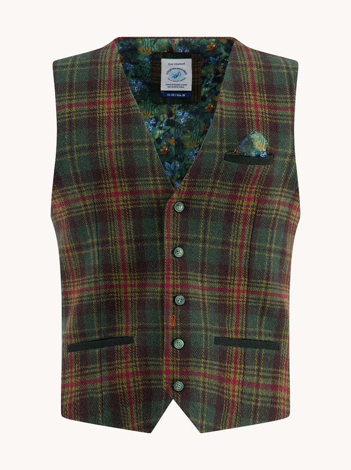 Waistcoat tartan wool