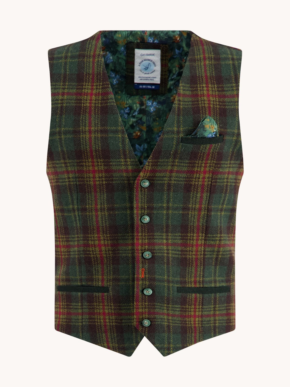 Weste Tartan Wolle