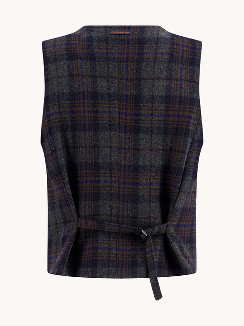 Waistcoat tartan wool