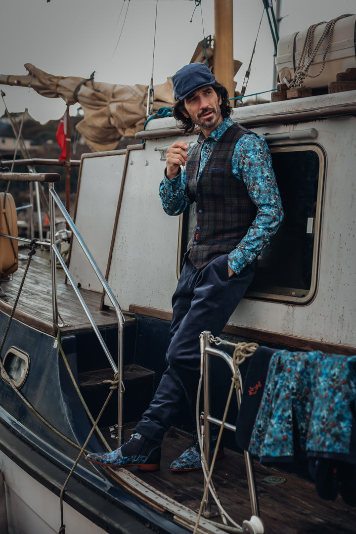 Waistcoat tartan wool