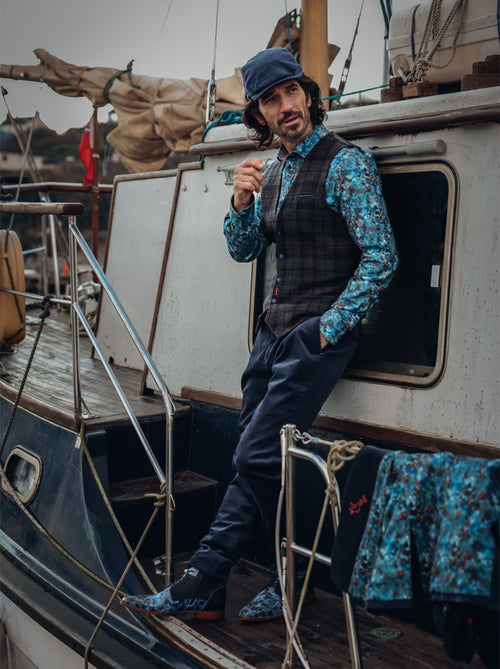 Waistcoat tartan wool