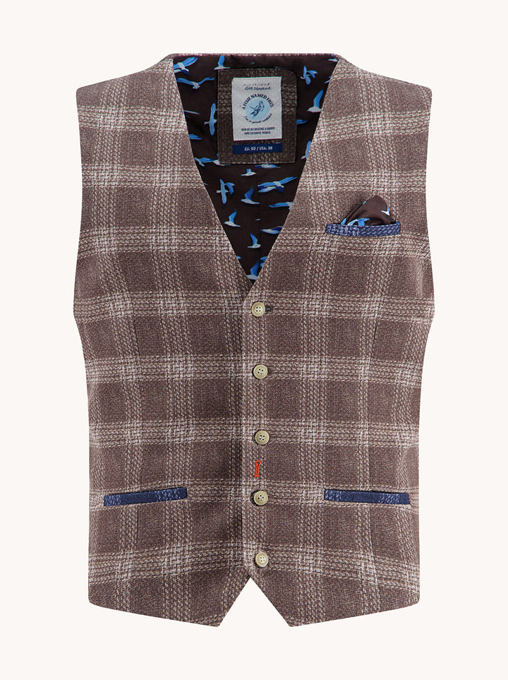 Waistcoat travel windowpane