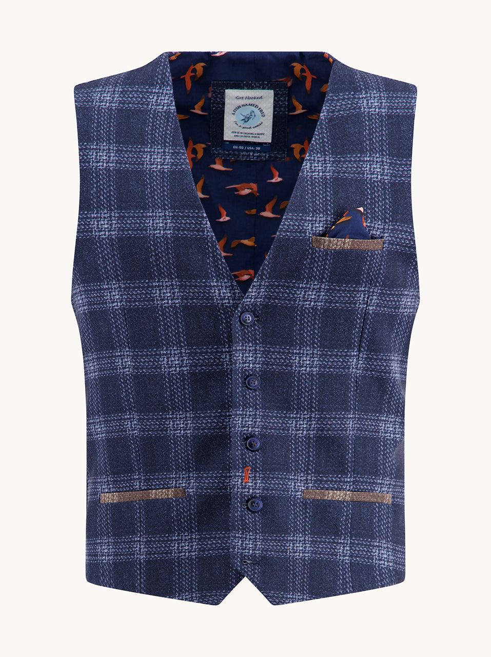 Waistcoat travel windowpane