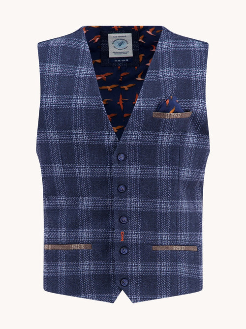 Waistcoat travel windowpane