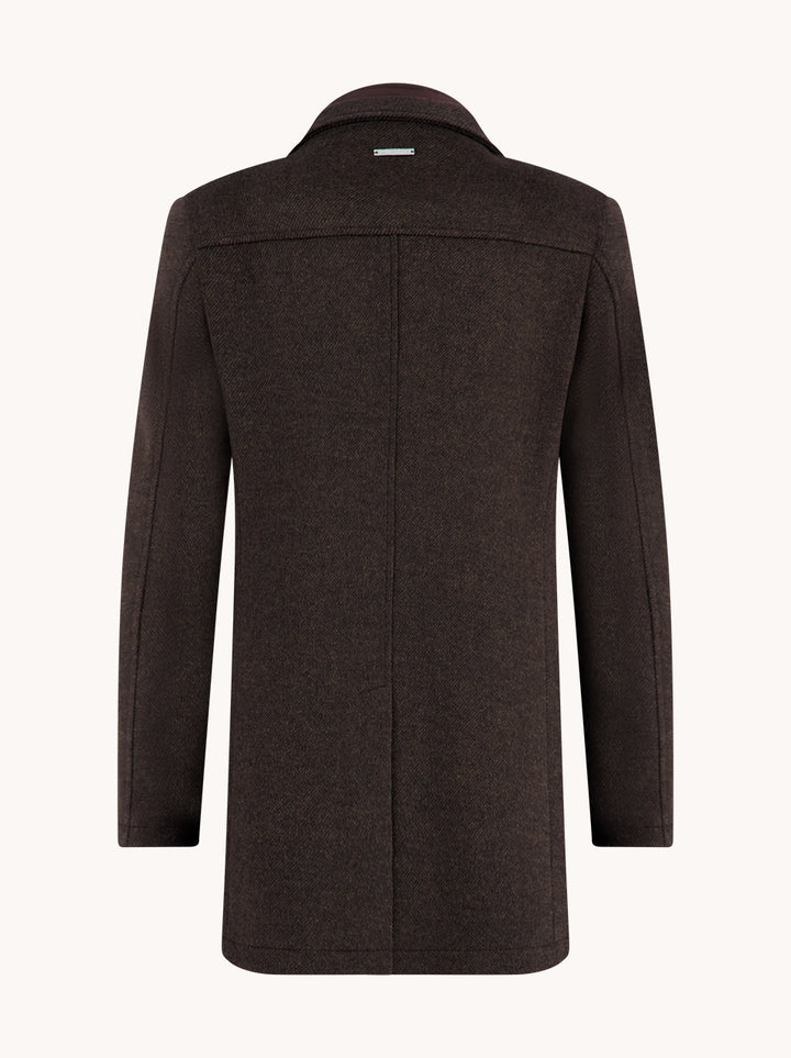 Funnel neck coat