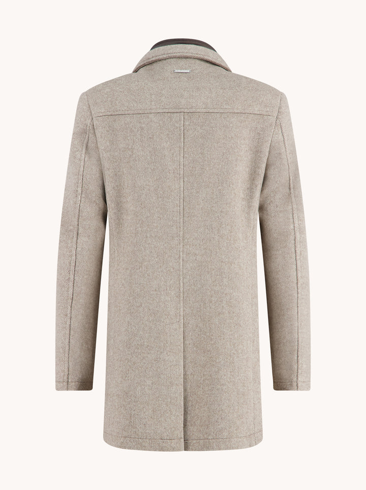 Funnel neck coat