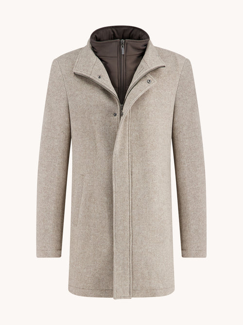 Funnel neck coat