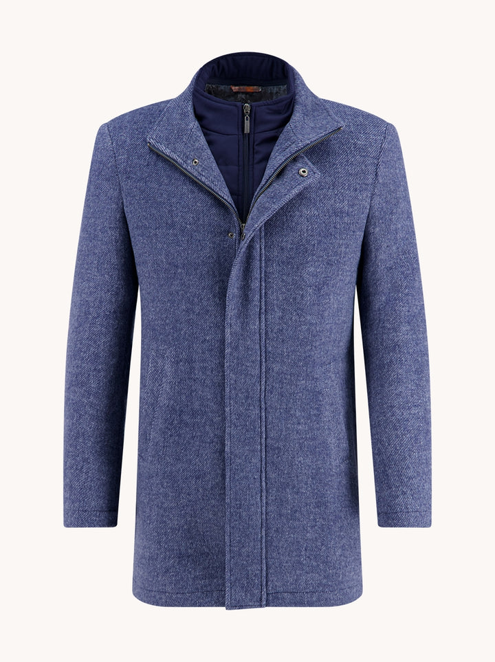 Funnel neck coat