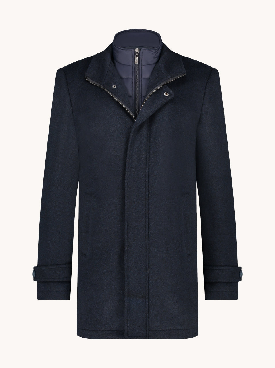 Funnel neck coat
