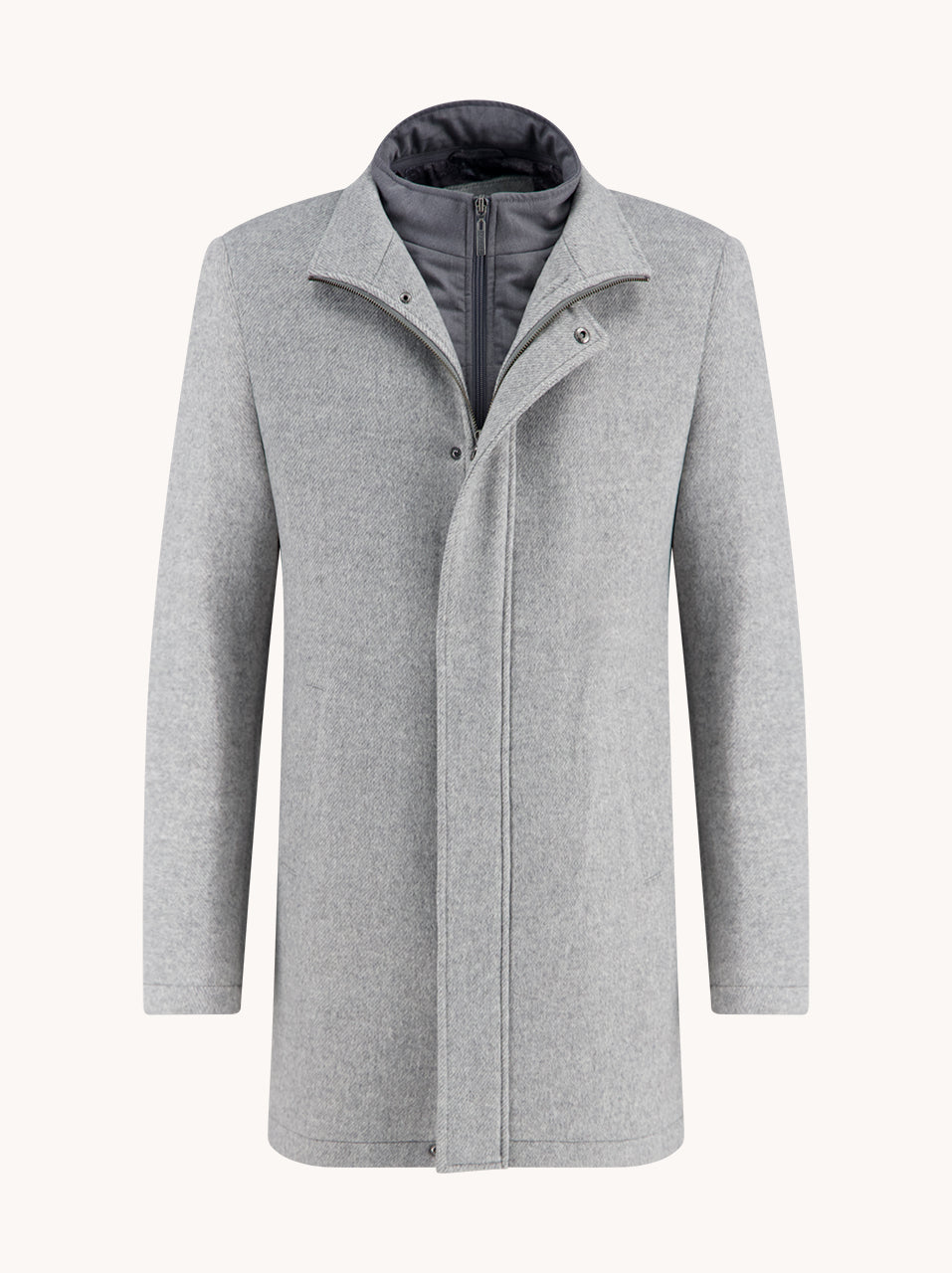 Funnel neck coat
