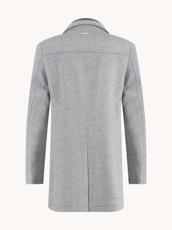 Funnel neck coat