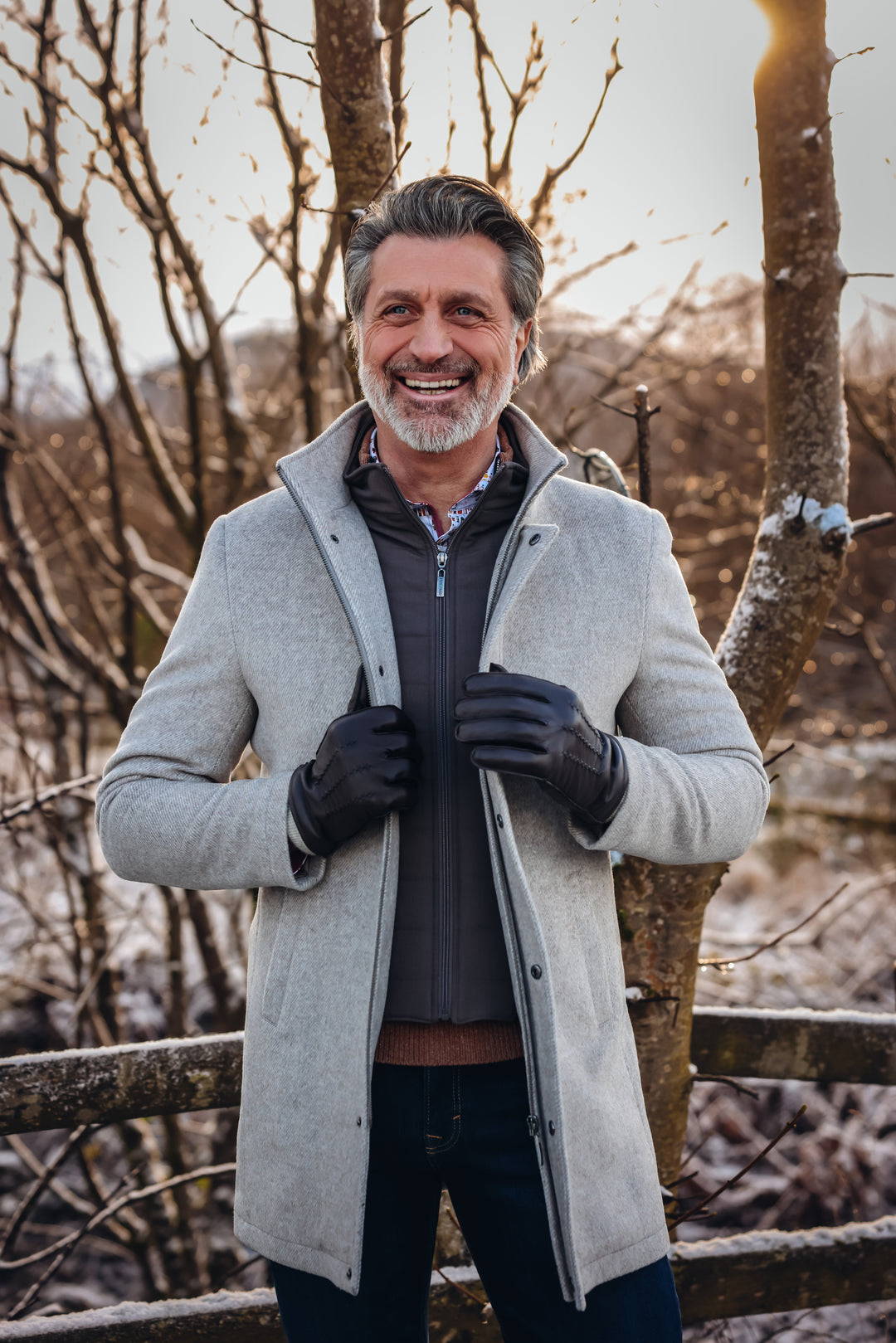 Funnel neck coat