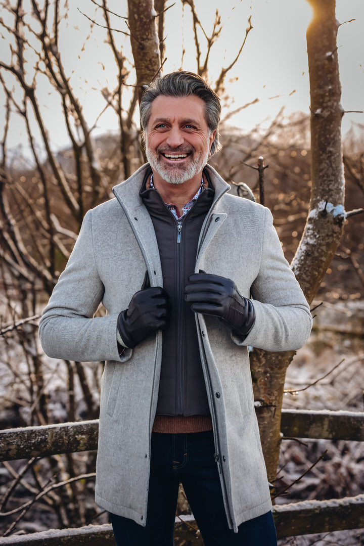 Funnel neck coat