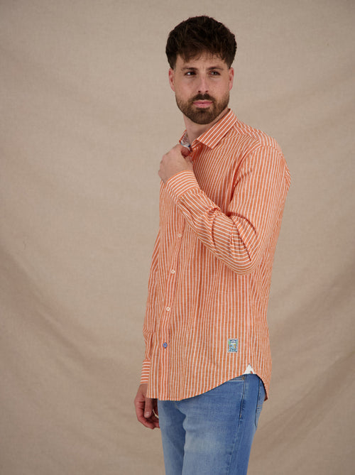 Shirt linen stripe