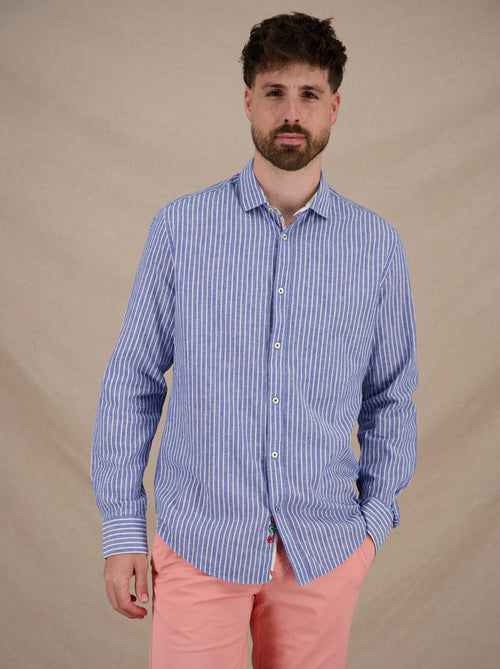 Shirt linen stripe