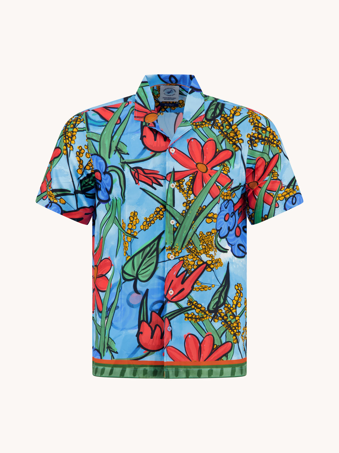 Hemd SS Flower Canvas