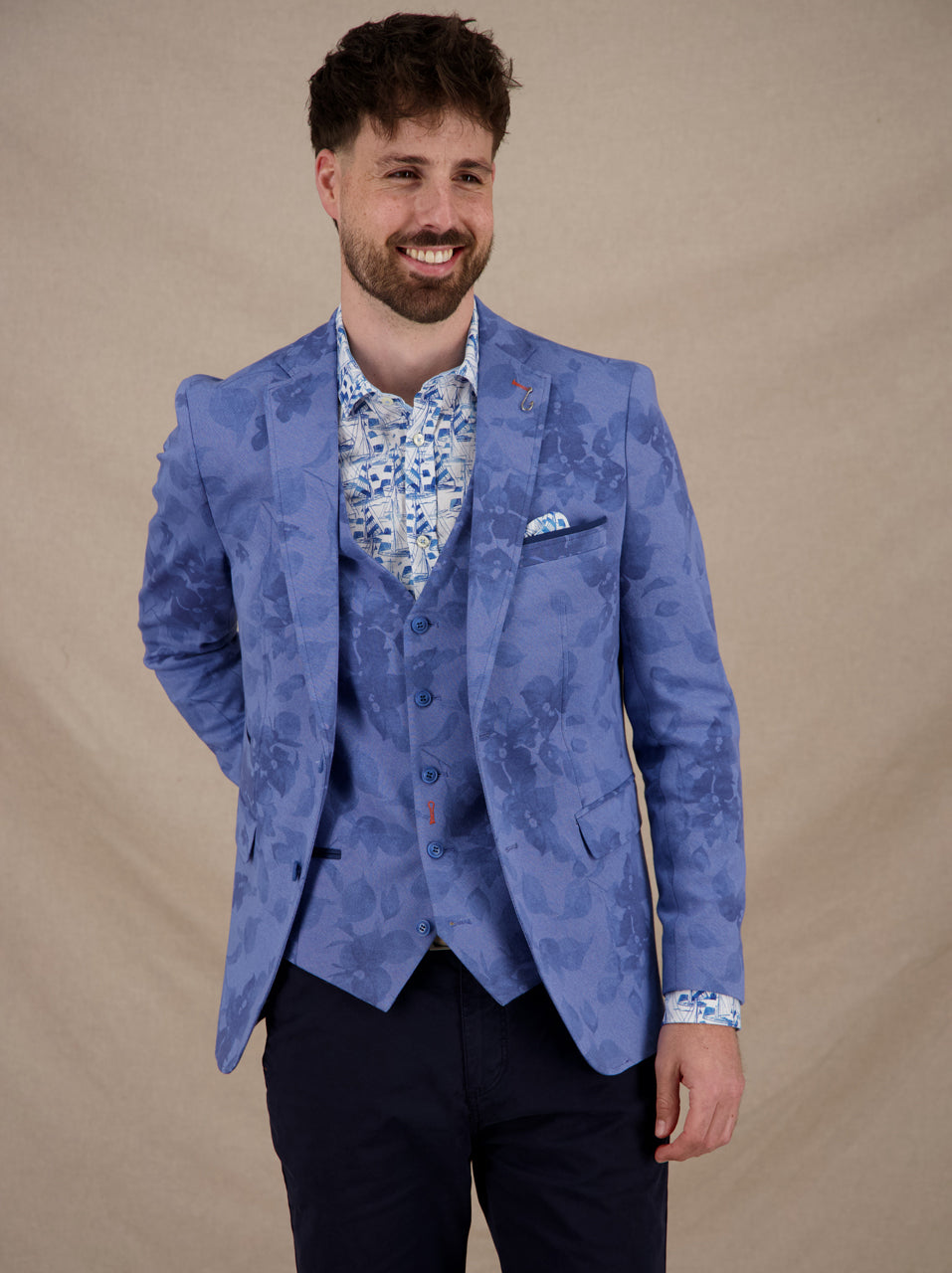 Blazer Printed Piqué