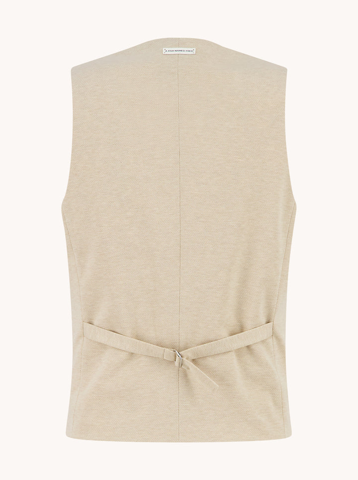 Waistcoat Melange Piqué