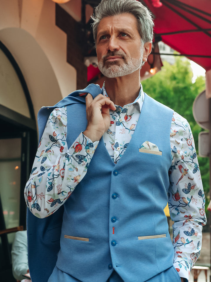 Waistcoat Melange Piqué