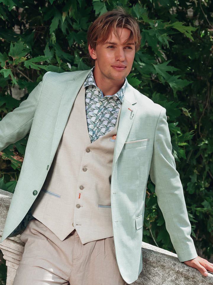 Waistcoat Linen Look