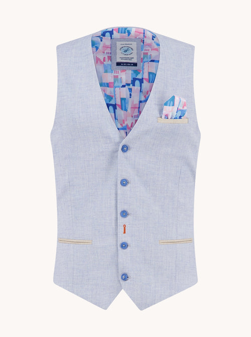 Waistcoat Linen Look