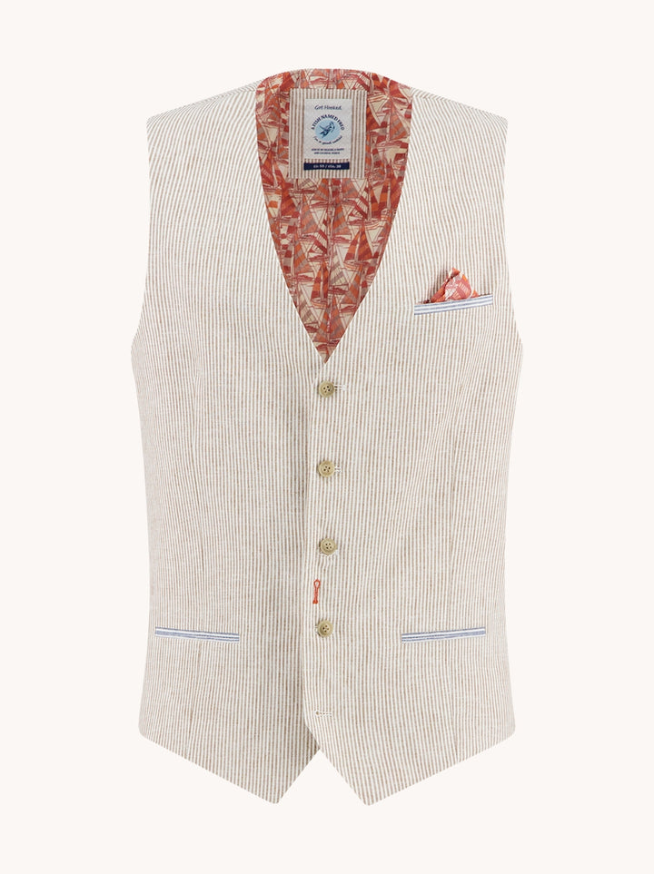 Waistcoat Linen Stripe