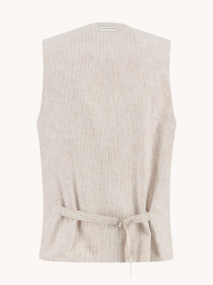 Waistcoat Linen Stripe