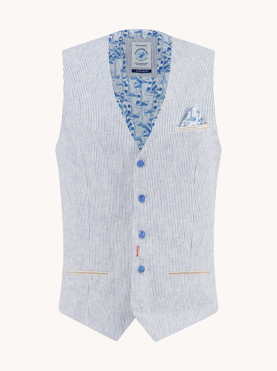 Waistcoat Linen Stripe