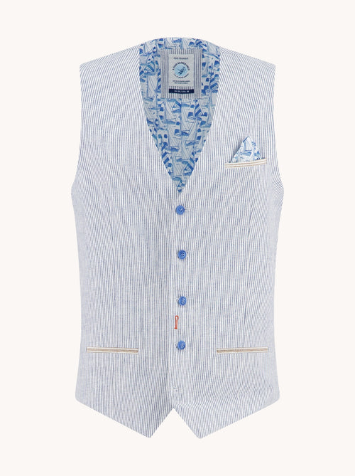 Waistcoat Linen Stripe