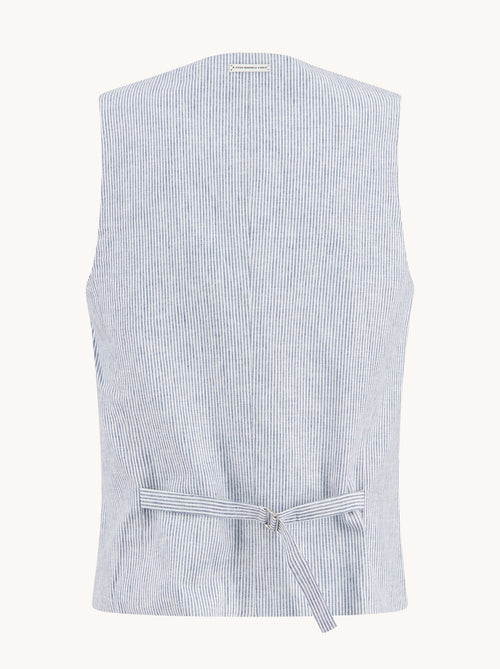 Waistcoat Linen Stripe